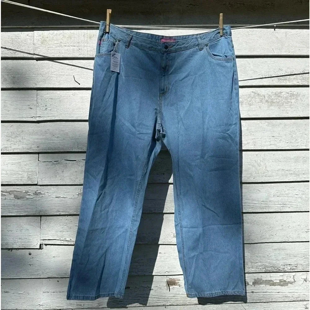 Women Within light blue jeans plus size summer casual, curvy NWT